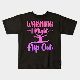 Warning Flip Out Kids T-Shirt